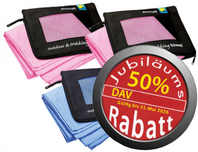 Evonell Ultra light Towels mit Rabatt für DAV