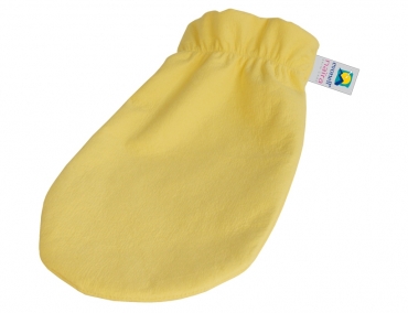 Wasch-Peeling-Handschuh, gelb,  XL