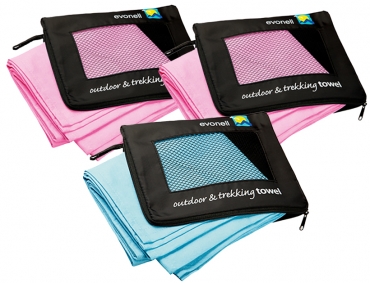 Outdoor Handtuch XL ultra leicht 3er Set,<br>Hot-Pink, Hot-Pink, Mint,<br> 66 x 140 cm