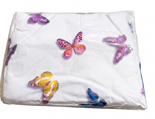 Allergiker-Reise-Zudecke ultra leicht, Schmetterling Weiß,  110 x 160 cm
