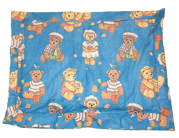 Encasing-Allergiker-Wechselkopfkissen, Teddy Blau,  50x73 cm