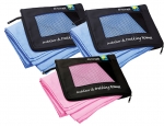 Outdoor Handtuch XL ultra leicht 3er Set,<br>Blau, Blau, Hot-Pink,<br> 66 x 140